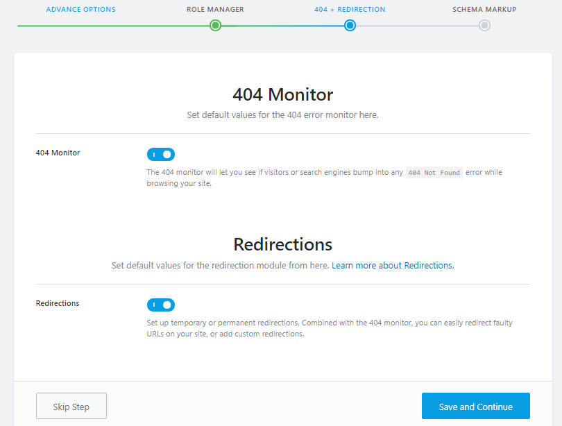 404 monitor section in rank math